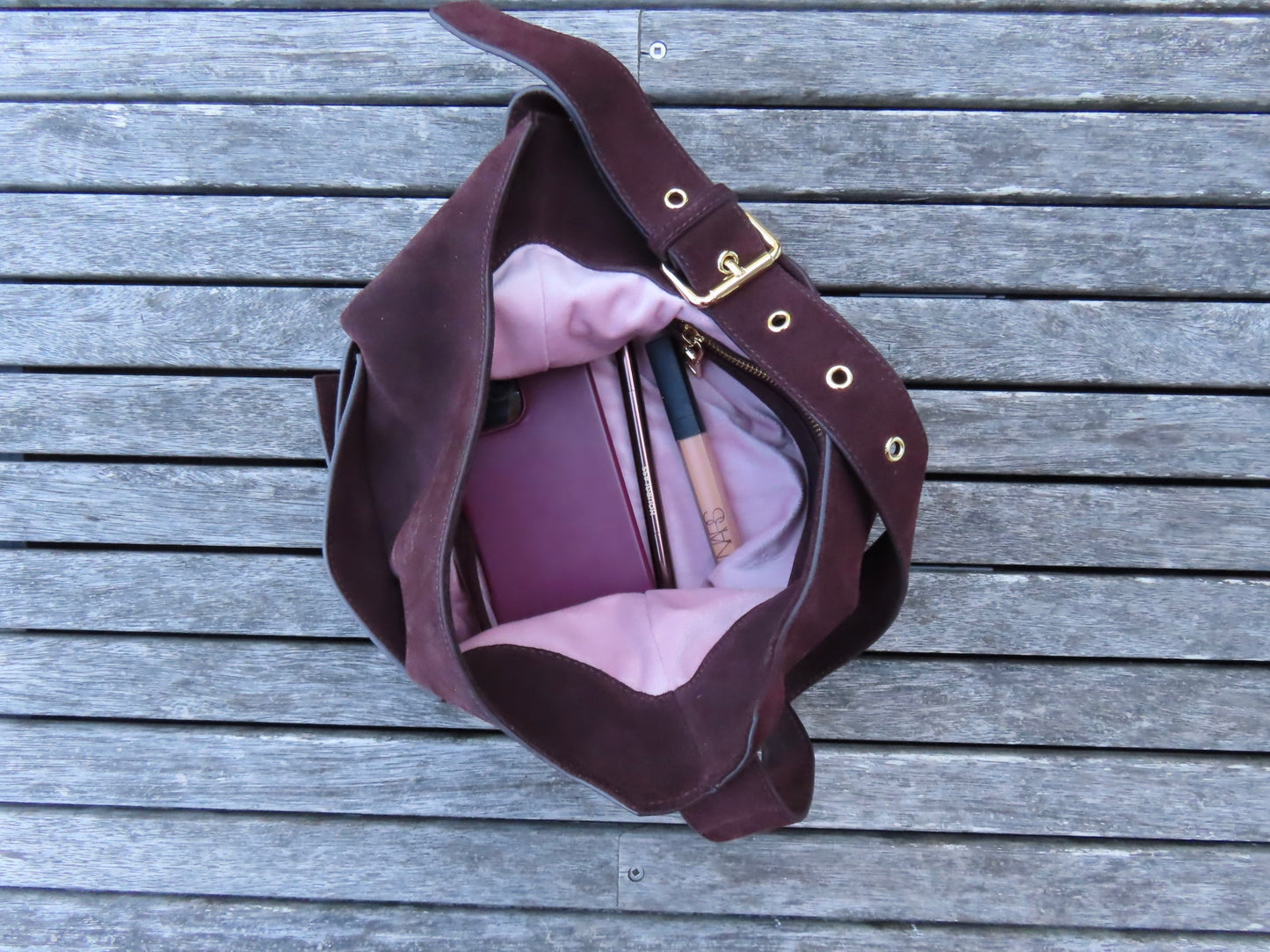 Suede Classic With Love Bag